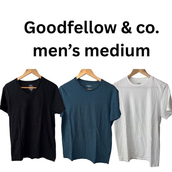 Goodfellow & Co Black and Blue Short Sleeve Tees men’s medium - Picture 1 of 10
